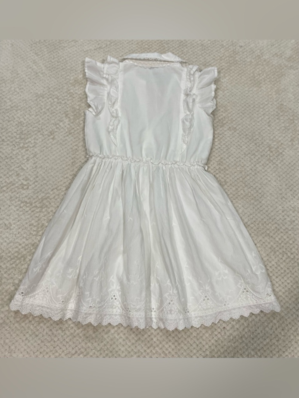 River Island Girls' Broderie Hem Shirt Dress Girls Size 10yrs - Picture 2 of 7